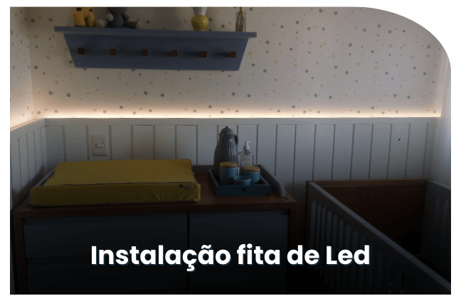 Instalação fita de led em quarto infantil